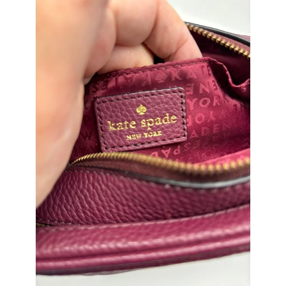 Kate Spade Crossbody Bag Mulberry Street Pyper Purple Pebbled Leather